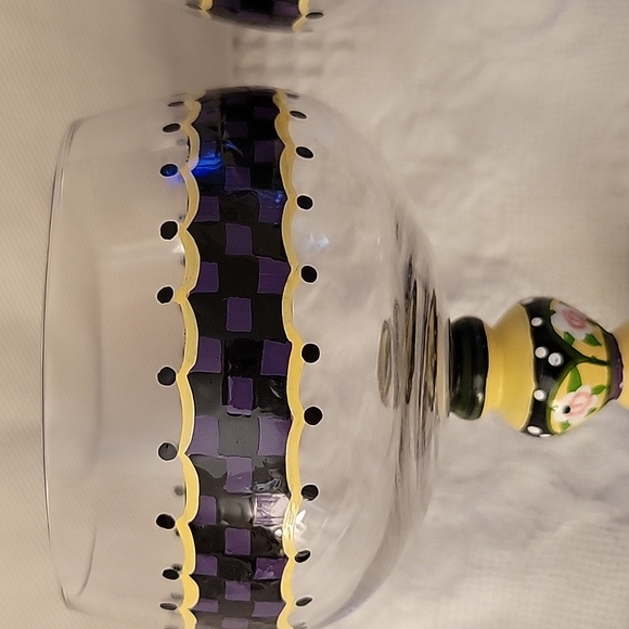 Katie Rose Artland Champagne Glasses (Set of 2). Floral Handpainted Retired - Picture 2 of 7